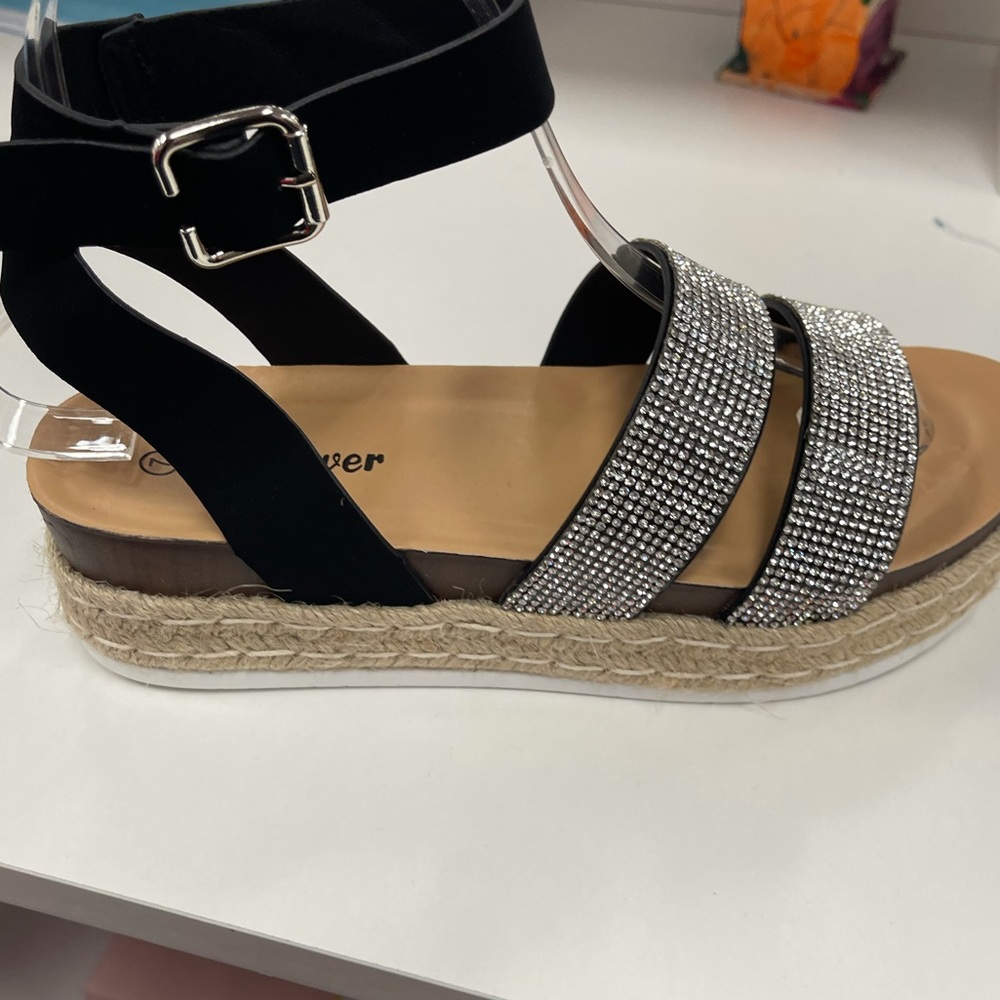 Blinged Wedge Espadrilles